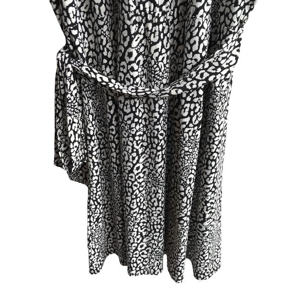 Liz Claiborne Animal Print Wrap Dress Size 1X Jersey 3/4 Sleeves Knee Length - Picture 10 of 16